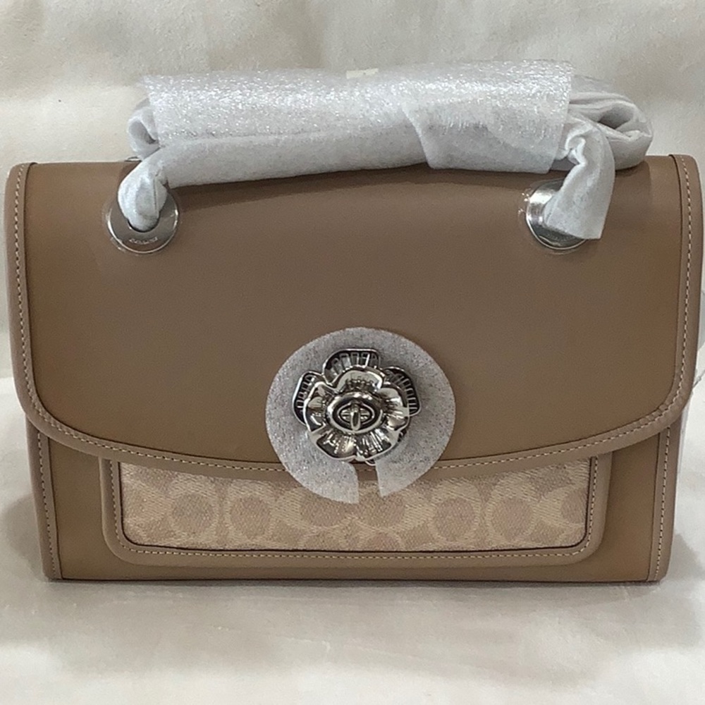 NEW👜COACH Parker Signature Leather Shoulder Bag - Picture 1 of 16